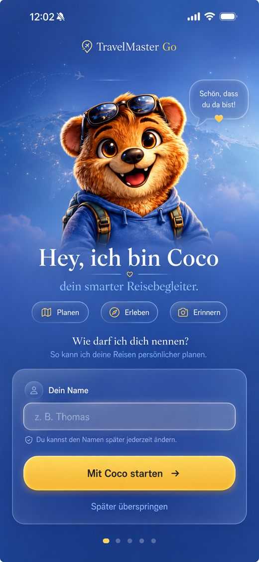 Coco-Onboarding: „Hey, ich bin Coco, dein smarter Reisebegleiter“
